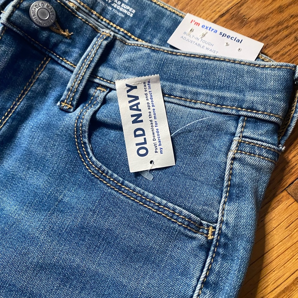 Old Navy Rockstar Super Skinny Jeggings Medium Wash Size 16- NWT - Picture 5 of 8